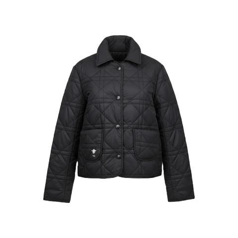 Chaqueta Acolchada "Diamond Quilt" - Black Luxe