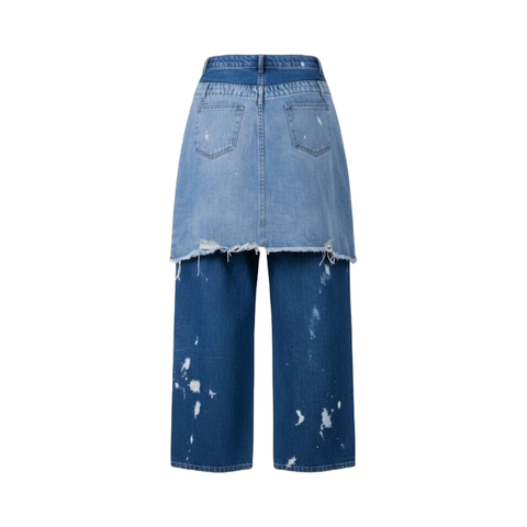 Jeans "Double Waist" Distressed - Urban Style