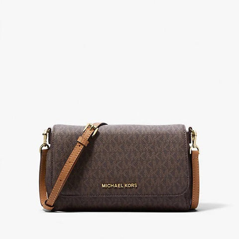 Convertible Pouchette Shoulder Bag - Bolso Convertible Pouchette Bandolera - Michael Kors - BROWN