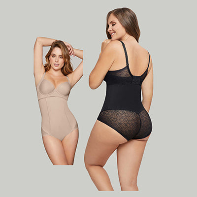 Extra High-Waisted Firm Compression Sheer Back Shaper Panty - Leonisa